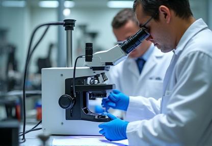 Quality control lab analysis of bike component